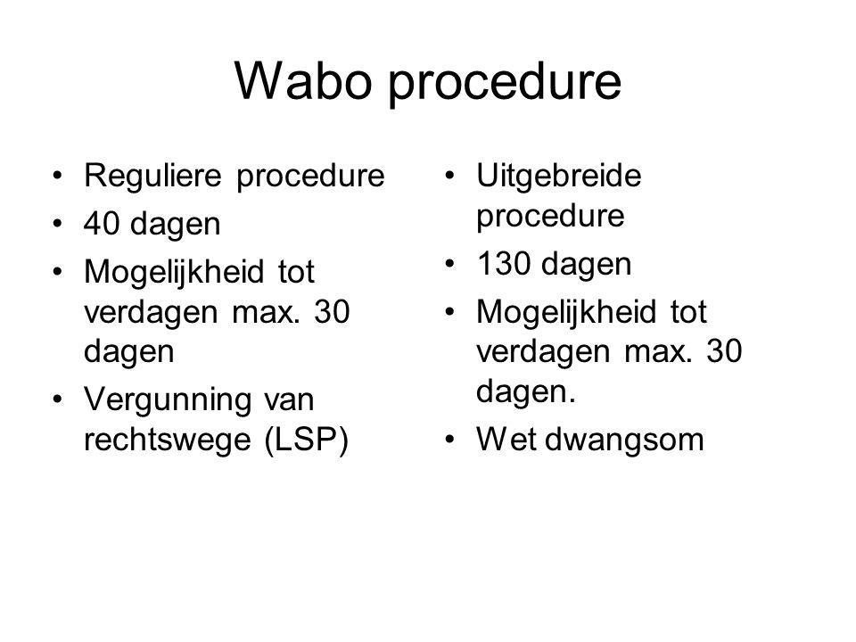 Wabo procedure Reguliere procedure 40 dagen