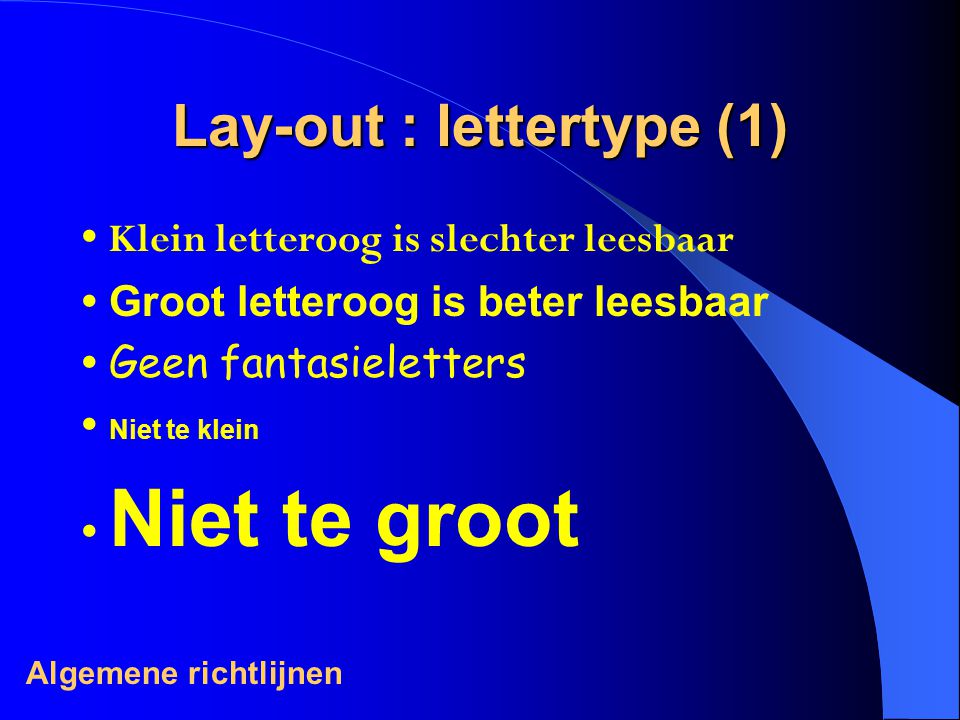 Lay-out : lettertype (1)