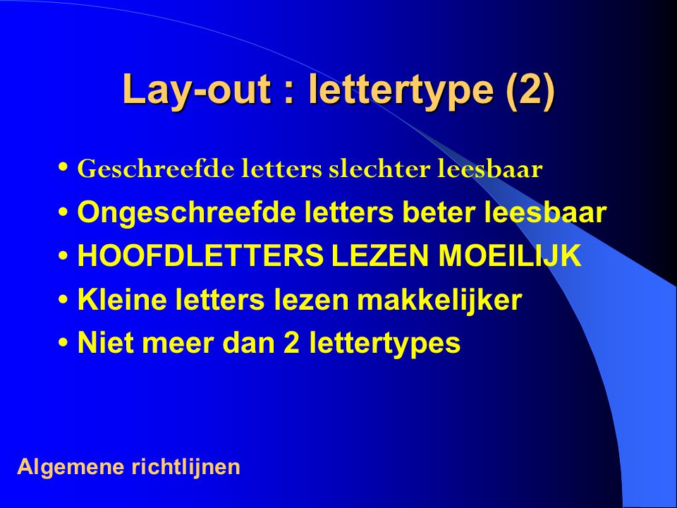 Lay-out : lettertype (2)