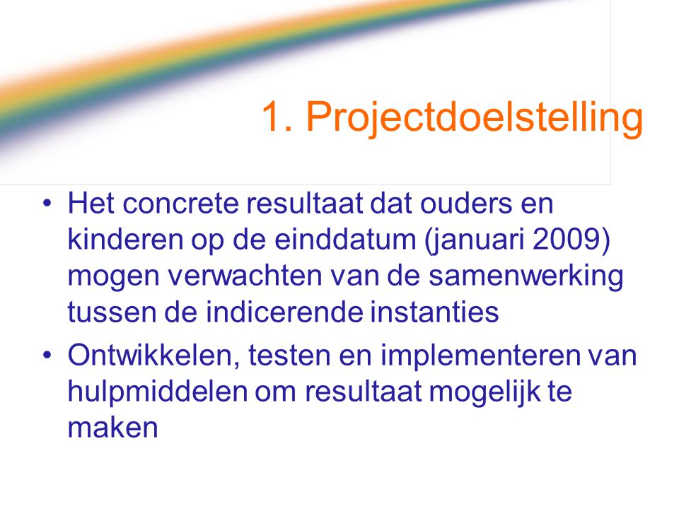 1. Projectdoelstelling