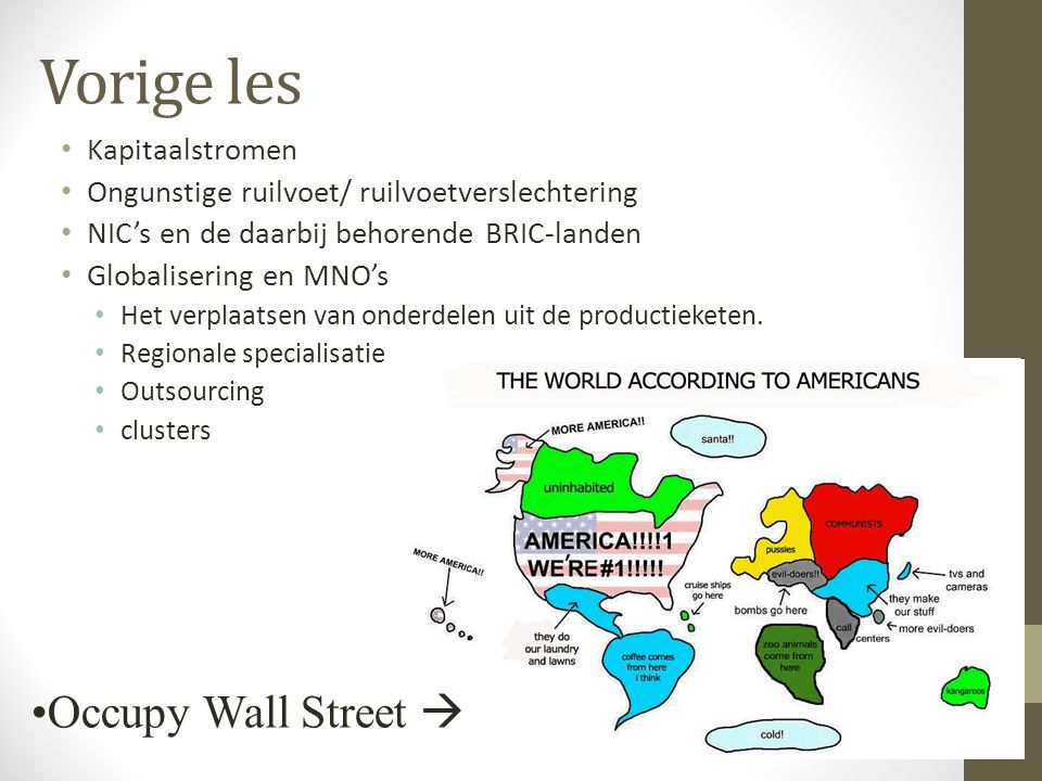 Vorige les Occupy Wall Street  Kapitaalstromen