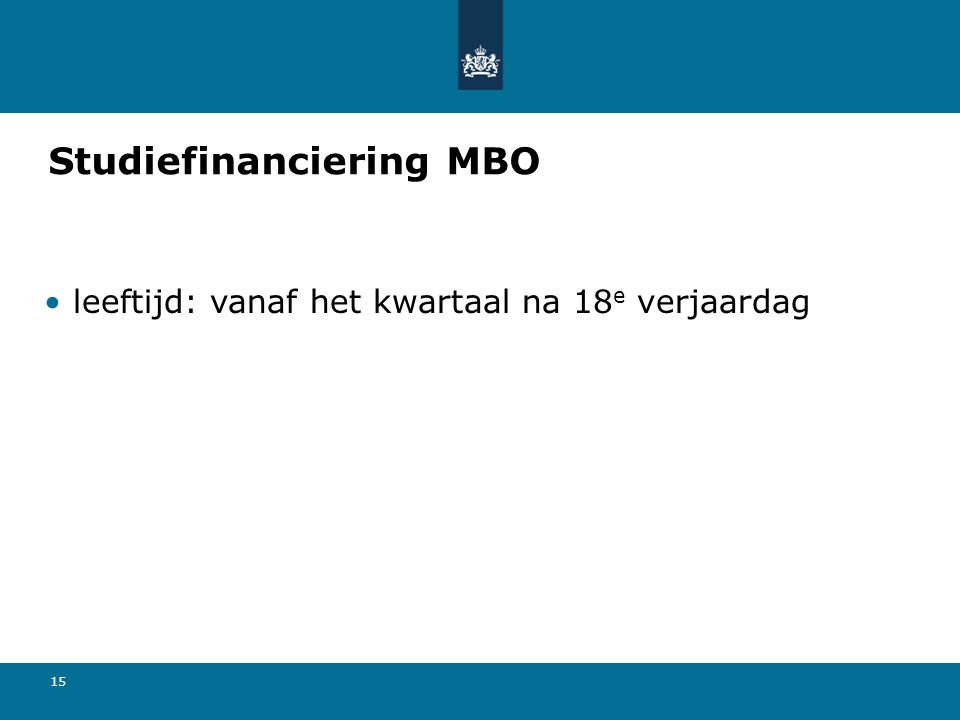 Studiefinanciering MBO