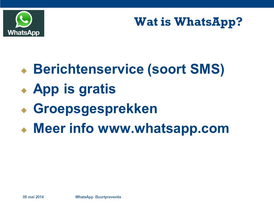 Berichtenservice (soort SMS) App is gratis Groepsgesprekken
