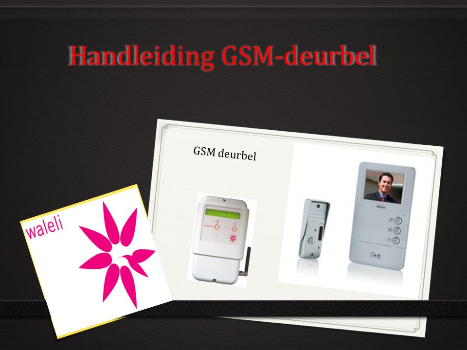 Handleiding GSM-deurbel
