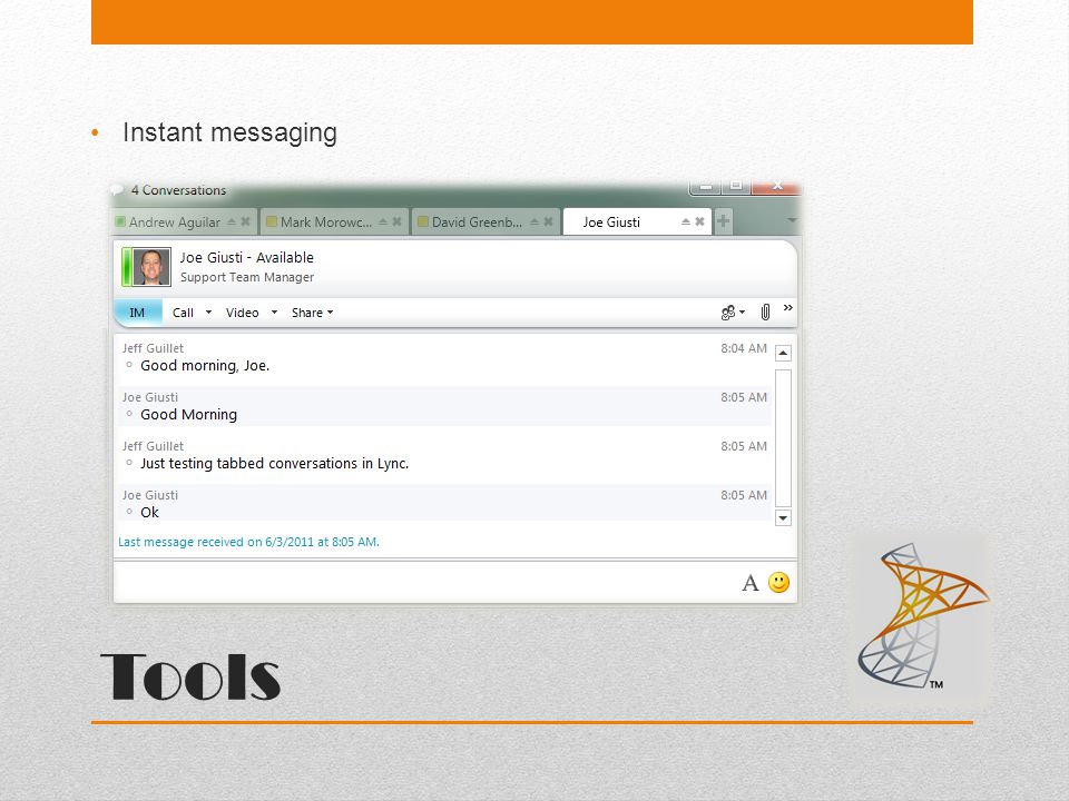 Tools Instant messaging