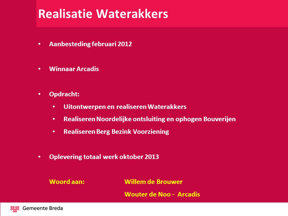 Realisatie Waterakkers