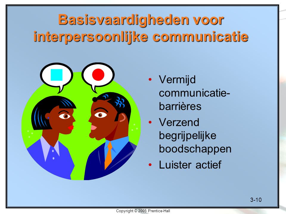 Basisvaardigheden voor interpersoonlijke communicatie