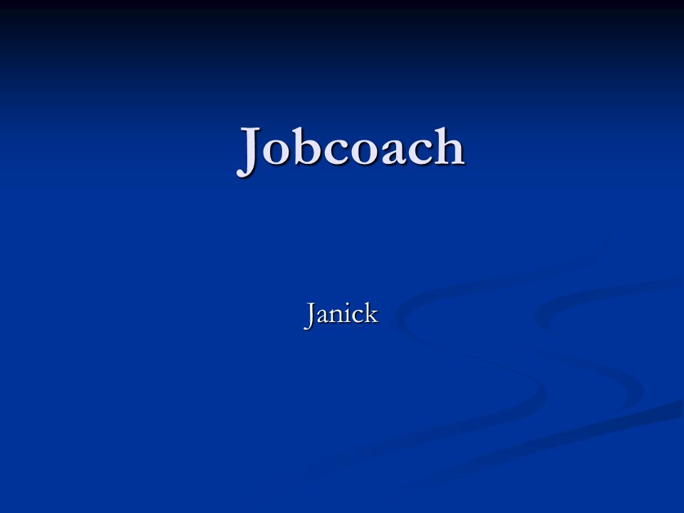 Jobcoach Janick