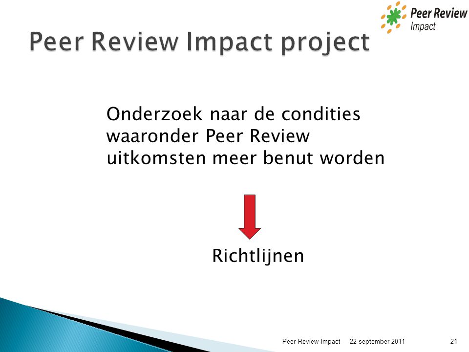 Peer Review Impact project