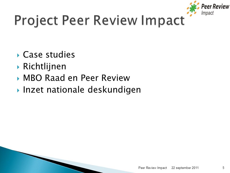 Project Peer Review Impact
