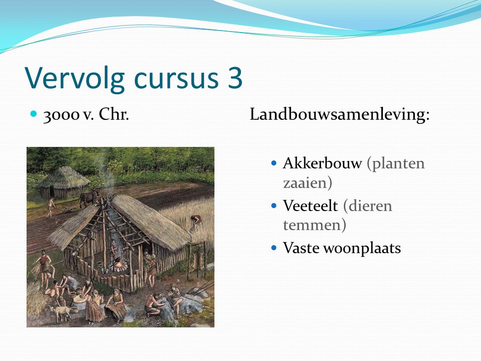 Vervolg cursus v. Chr. Landbouwsamenleving: