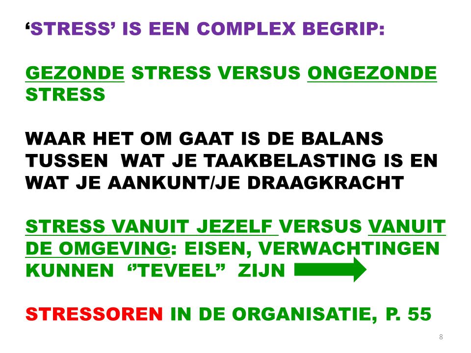 ‘STRESS’ IS EEN COMPLEX BEGRIP: