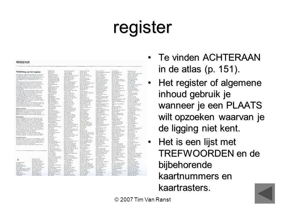 register Te vinden ACHTERAAN in de atlas (p. 151).