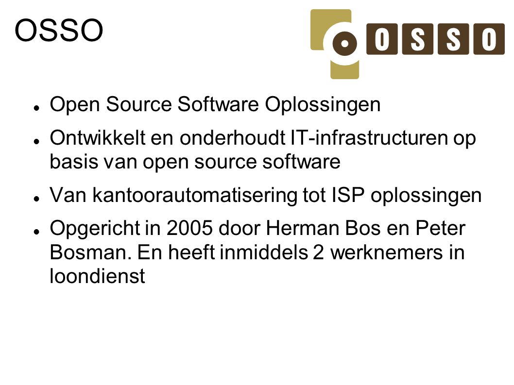 OSSO Open Source Software Oplossingen