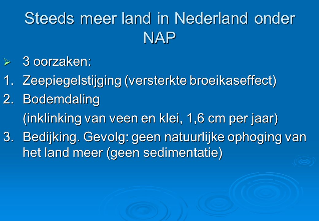 Steeds meer land in Nederland onder NAP