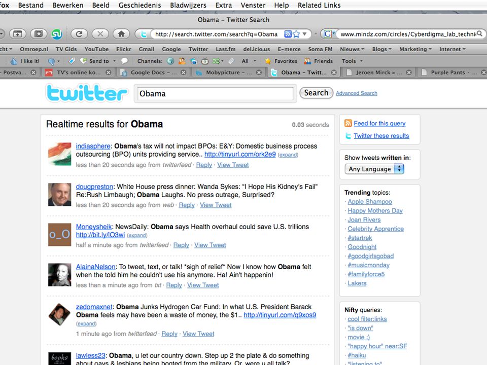 Twitter Search: Obama
