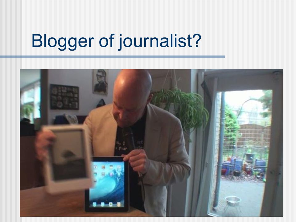 Blogger of journalist