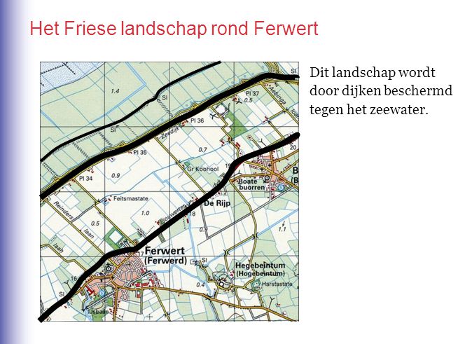 Het Friese landschap rond Ferwert