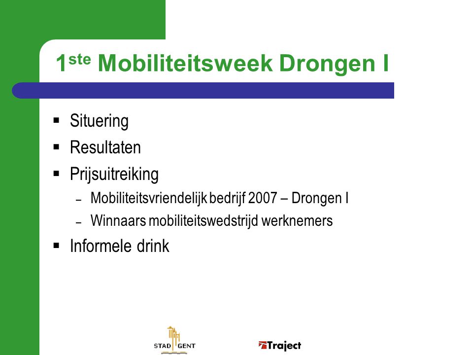 1ste Mobiliteitsweek Drongen I