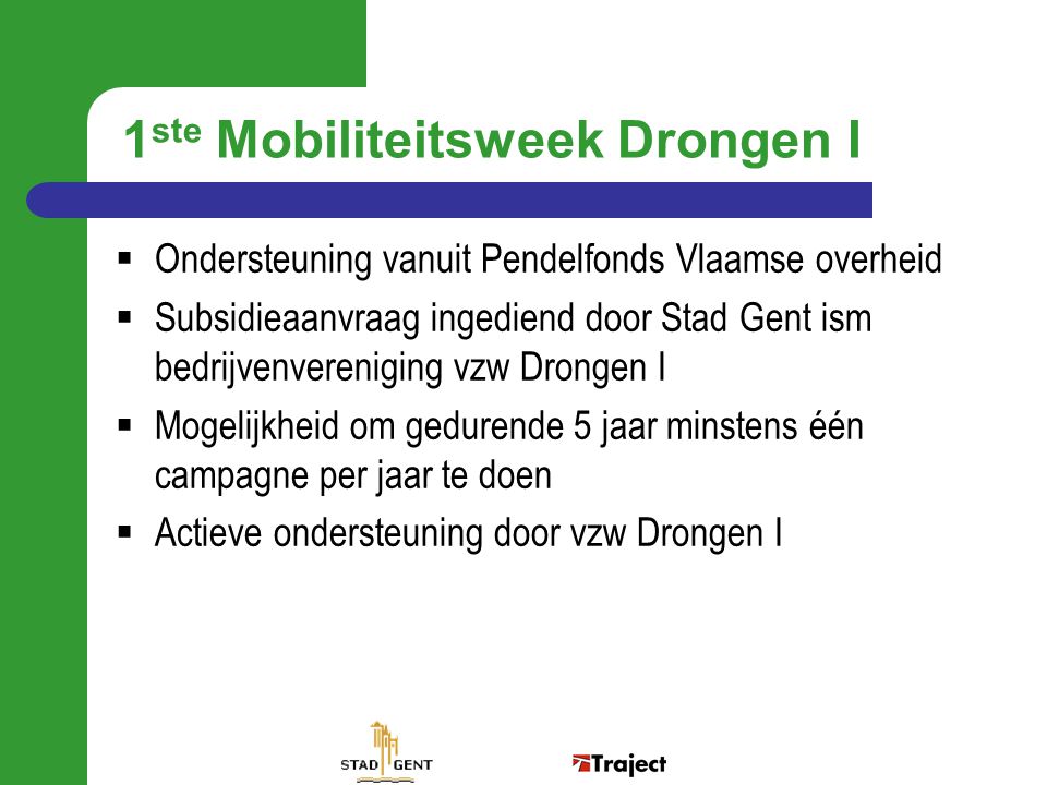 1ste Mobiliteitsweek Drongen I