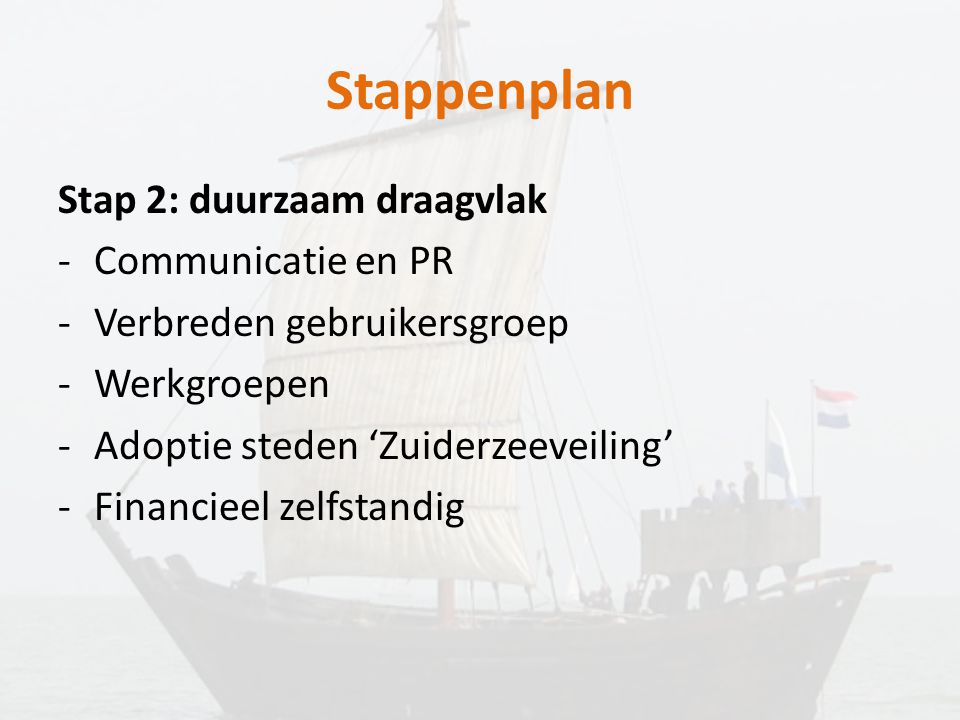 Stappenplan Stap 2: duurzaam draagvlak Communicatie en PR