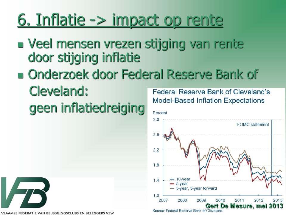 6. Inflatie -> impact op rente