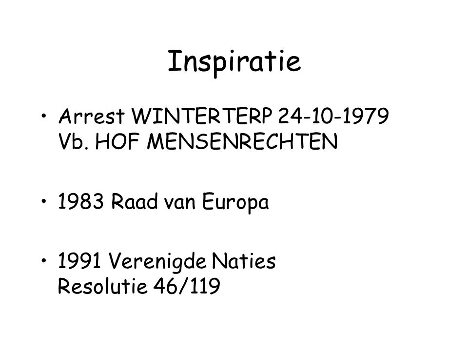 Inspiratie Arrest WINTERTERP Vb. HOF MENSENRECHTEN