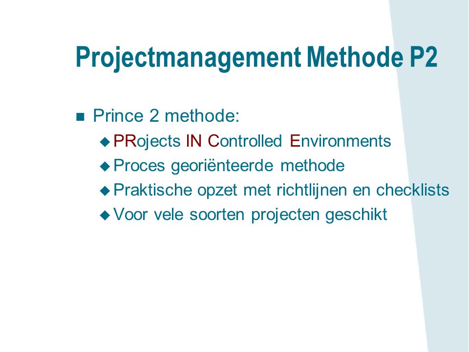 Projectmanagement Methode P2