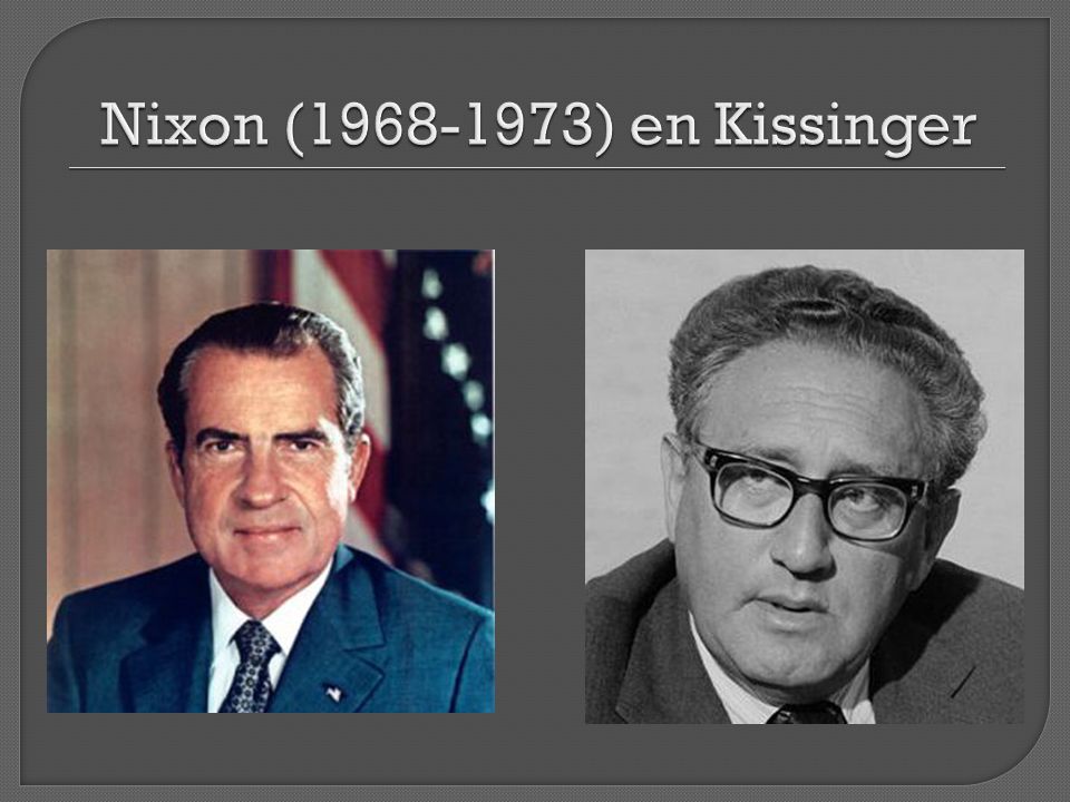 Nixon ( ) en Kissinger