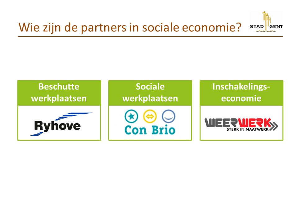 Wie zijn de partners in sociale economie