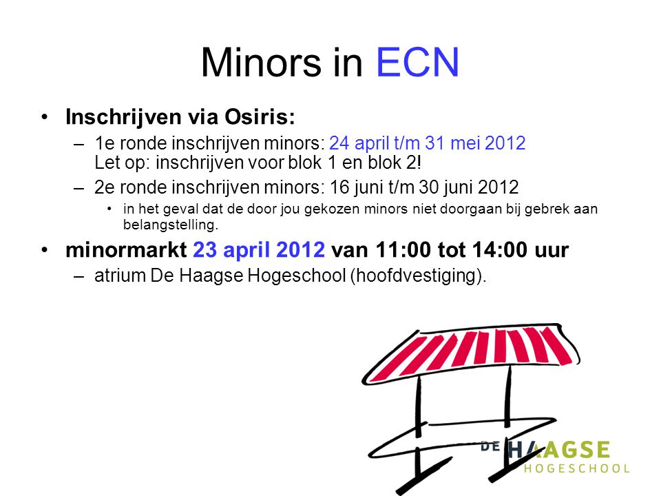 Minors in ECN Inschrijven via Osiris: