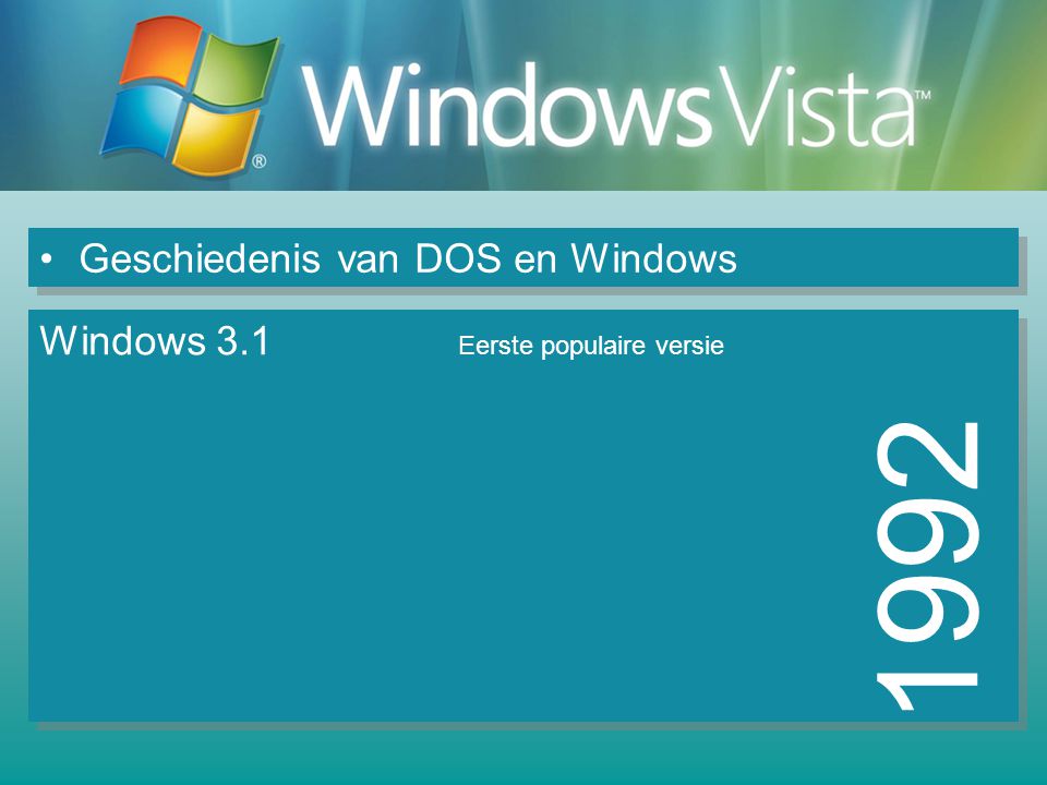 1992 Geschiedenis van DOS en Windows