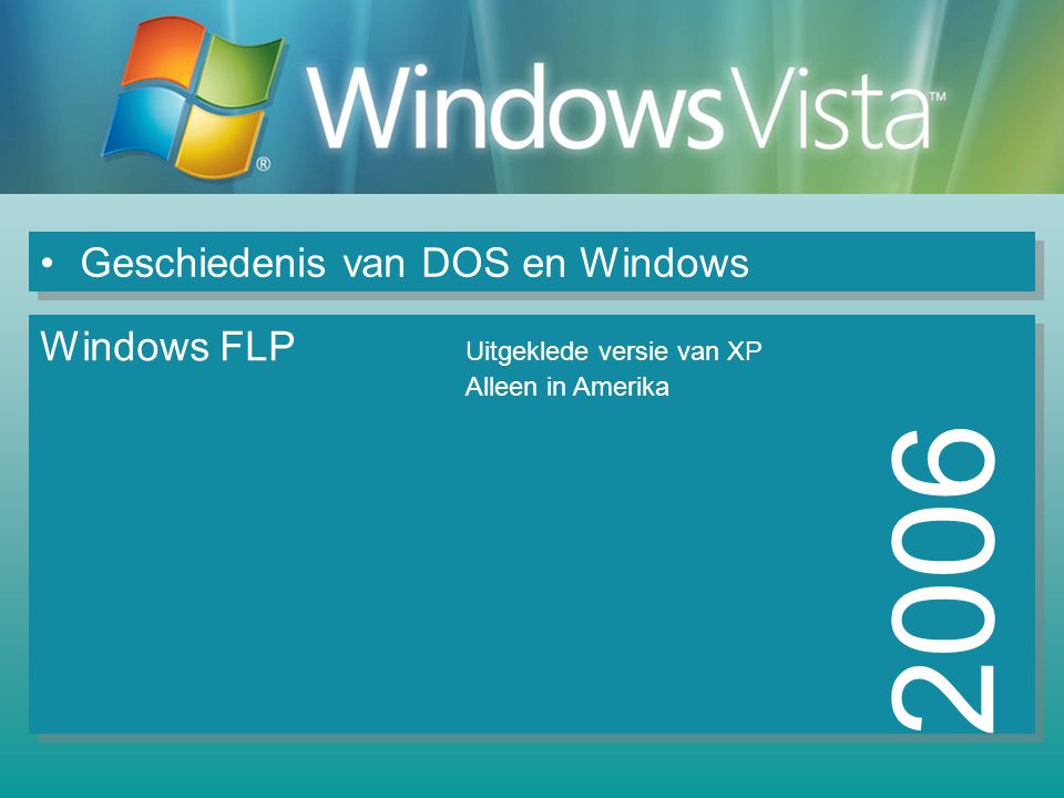2006 Geschiedenis van DOS en Windows