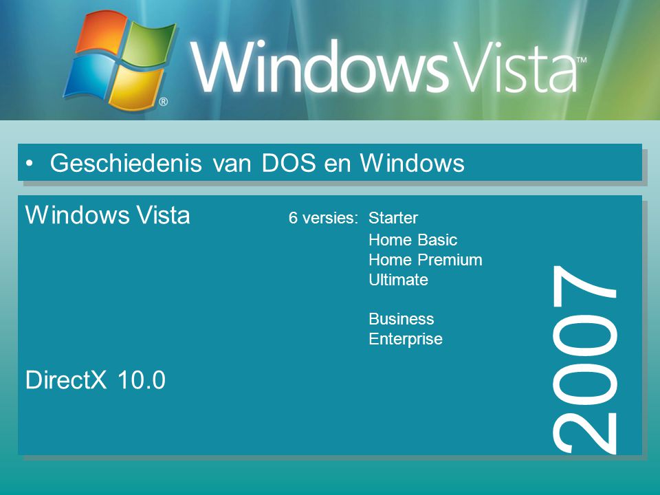 2007 Geschiedenis van DOS en Windows