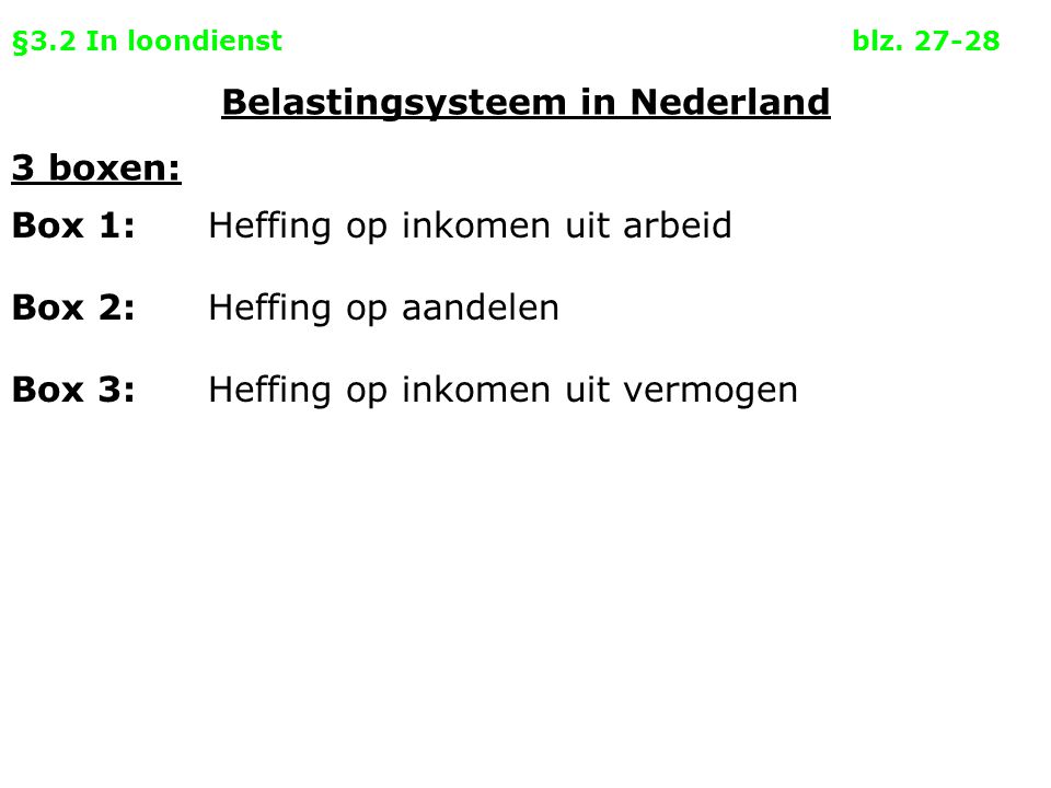 Belastingsysteem in Nederland