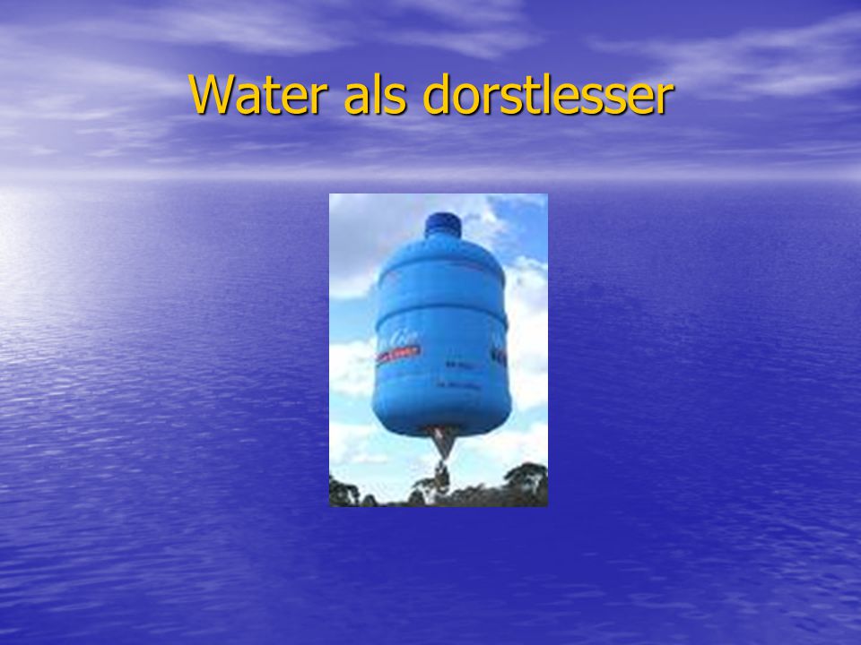 Water als dorstlesser