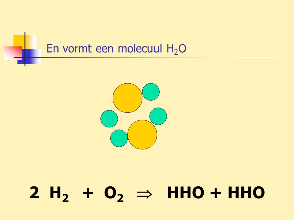 En vormt een molecuul H2O