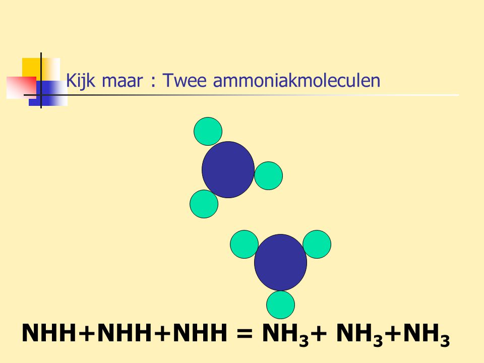 Kijk maar : Twee ammoniakmoleculen