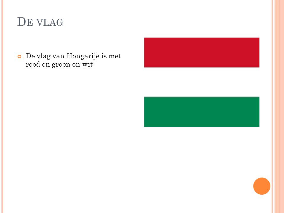 De vlag De vlag van Hongarije is met rood en groen en wit