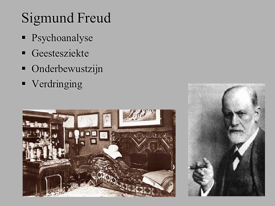 Sigmund Freud Psychoanalyse Geestesziekte Onderbewustzijn Verdringing