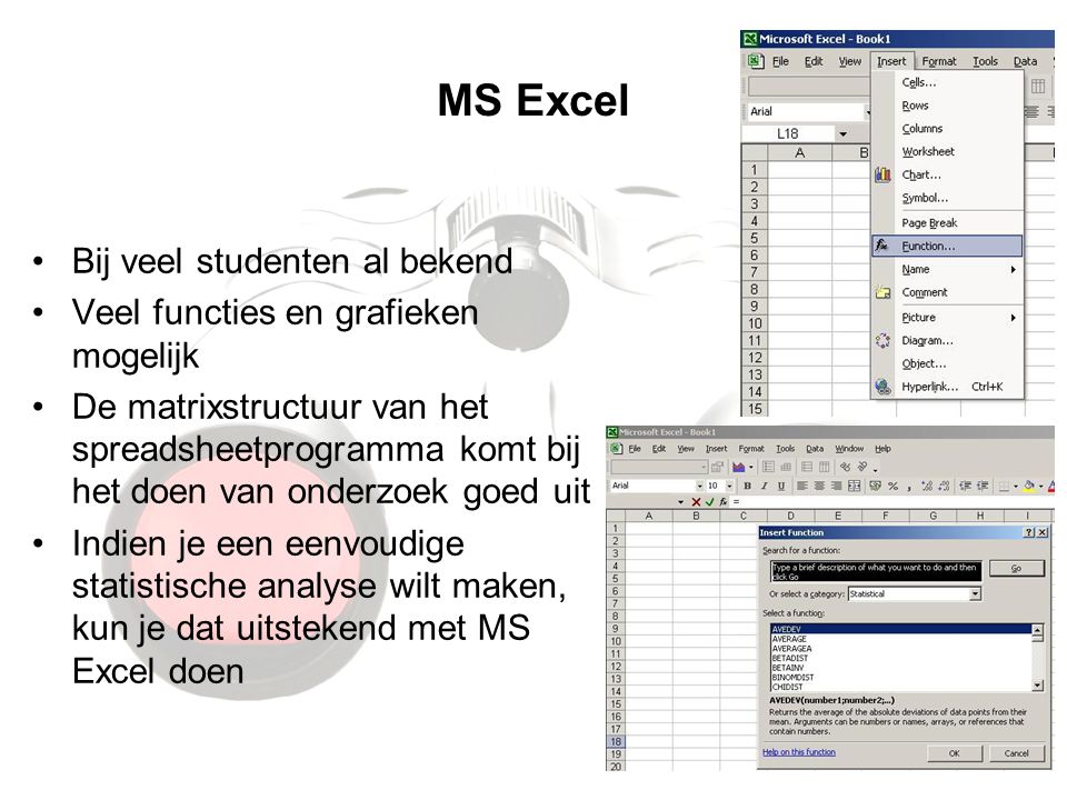 MS Excel Bij veel studenten al bekend