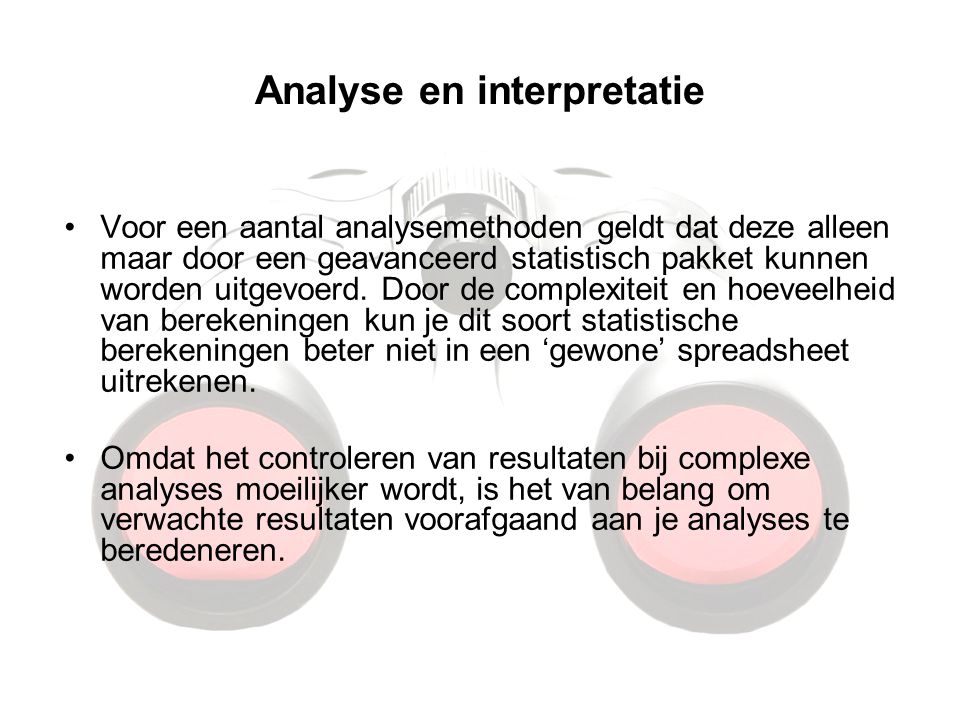 Analyse en interpretatie