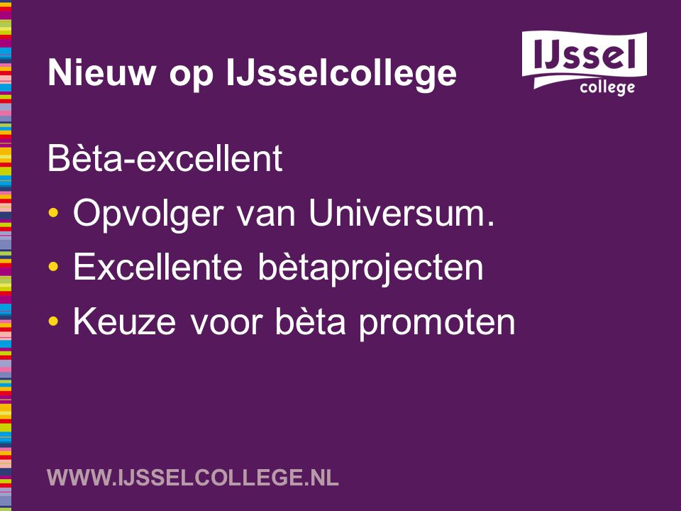 Nieuw op IJsselcollege