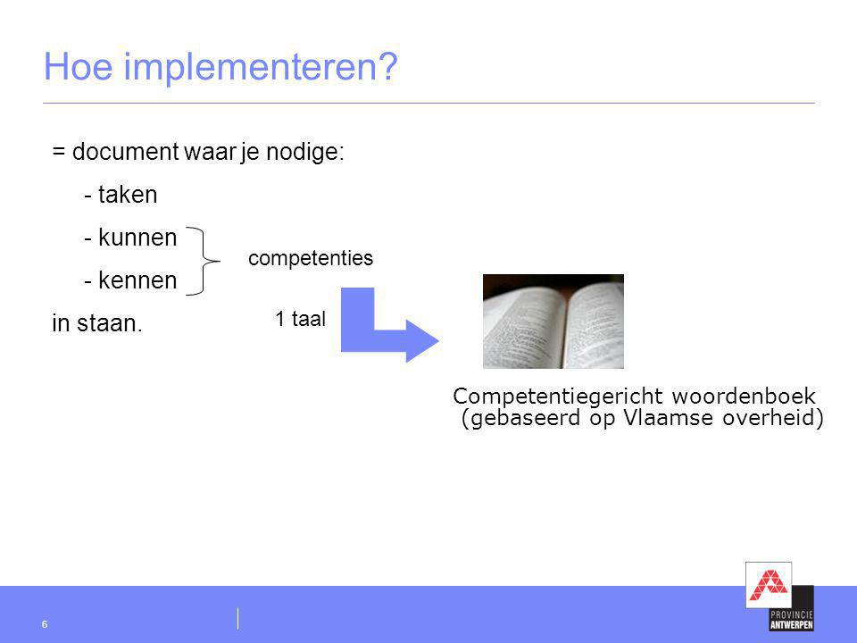 Competentiegericht woordenboek (gebaseerd op Vlaamse overheid)