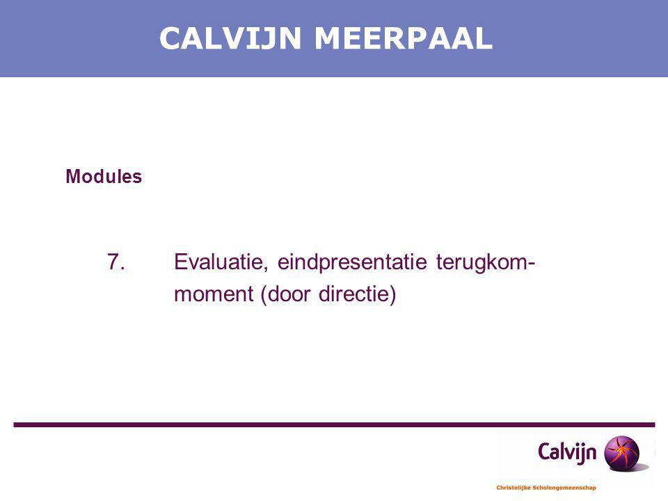 CALVIJN MEERPAAL Modules moment (door directie)