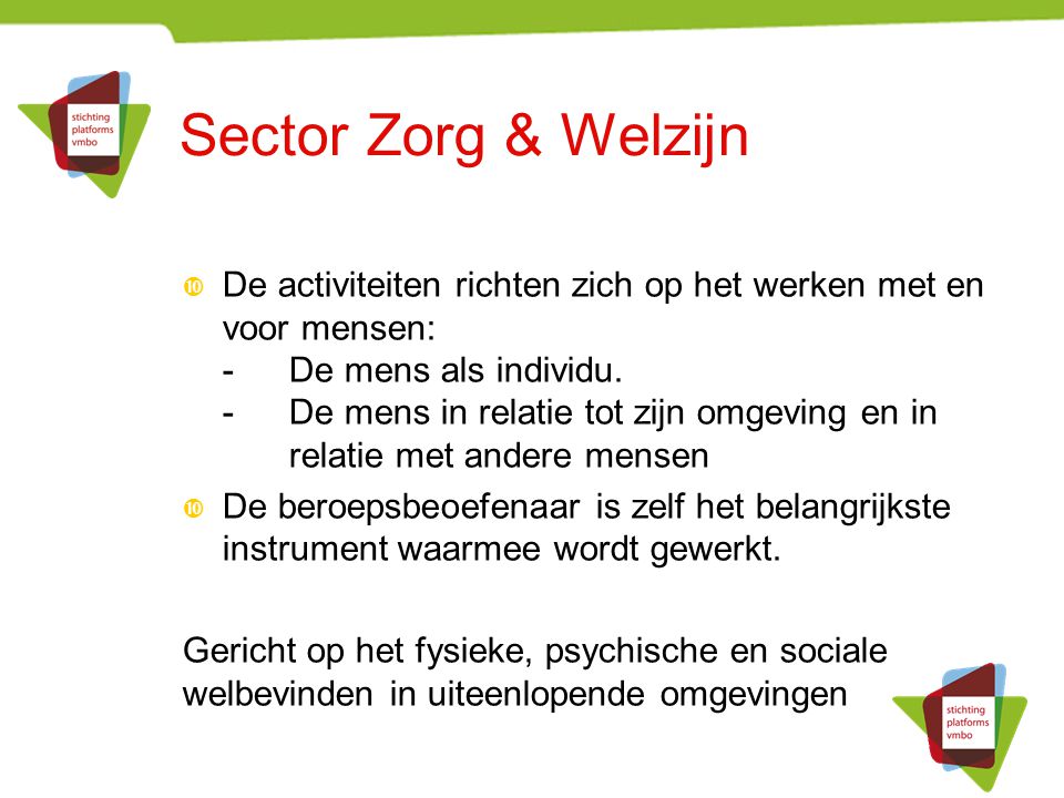 Sector Zorg & Welzijn
