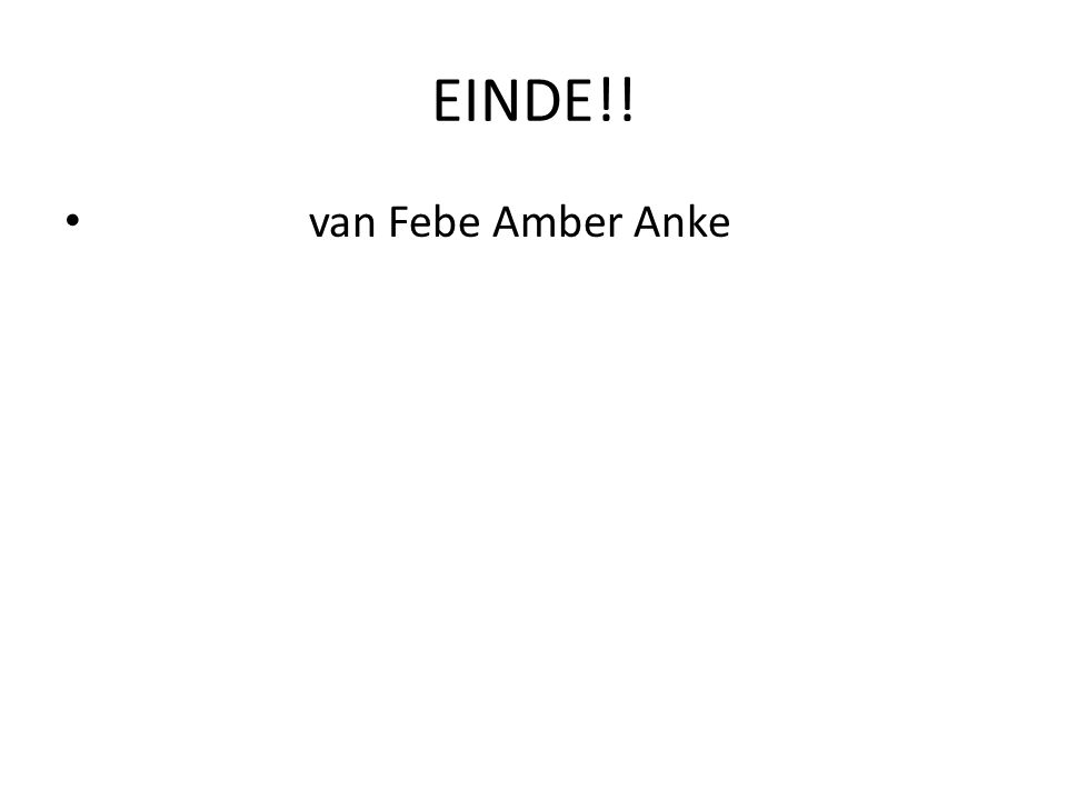 EINDE!! van Febe Amber Anke