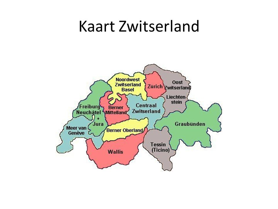 Kaart Zwitserland