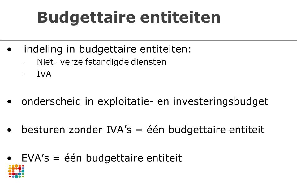 Budgettaire entiteiten