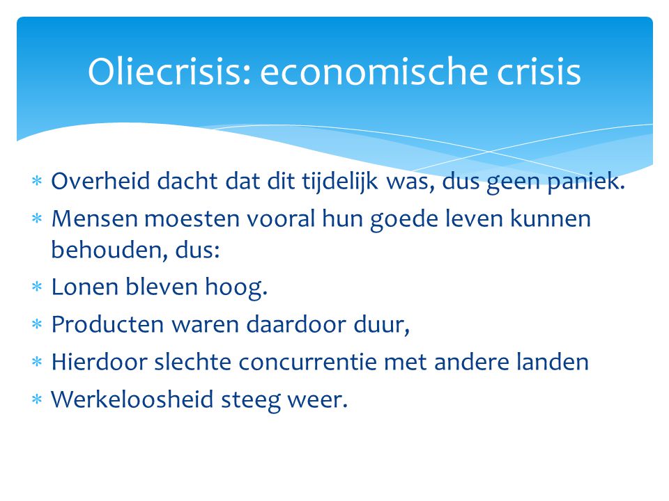 Oliecrisis: economische crisis